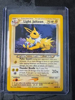Pokemon Light Jolteon 48/105 Neo Destiny Unlimited Vintage WOTC 2002 LP - Image 1