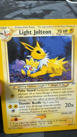 Pokemon Light Jolteon 48/105 Neo Destiny Unlimited Vintage WOTC 2002 LP - Image 2