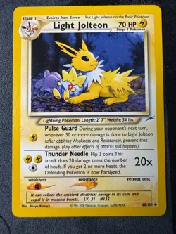 Pokemon Light Jolteon 48/105 Neo Destiny Unlimited Vintage WOTC 2002 LP - Image 4