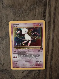 Pokemon TCG Mew Black Star Promo #9 Holo Card 1999 WOTC Vintage Swirl - Image 1