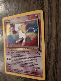 Pokemon TCG Mew Black Star Promo #9 Holo Card 1999 WOTC Vintage Swirl - Image 2