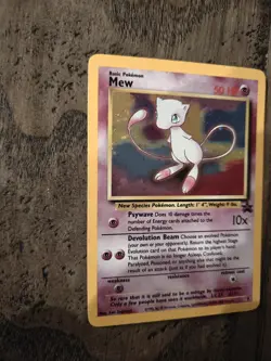 Pokemon TCG Mew Black Star Promo #9 Holo Card 1999 WOTC Vintage Swirl - Image 3