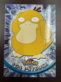 1999 Topps Pokemon TV Animation Series 1 Psyduck #54 Black Logo Non Holo - Image 1