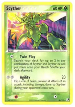 Scyther - 46/115 - Uncommon NM, English Pokemon EX Unseen Forces - Image 1