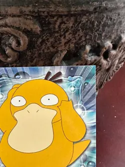 1999 Topps Pokemon TV Animation Series 1 Psyduck #54 Blue Logo Non Holo - Image 3