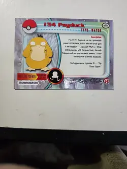 2000 Topps Chrome Pokemon Rare #54 PSYDUCK TV Animation Edition - Image 2
