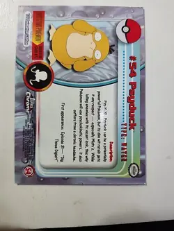 2000 Topps Chrome Pokemon Rare #54 PSYDUCK TV Animation Edition - Image 3