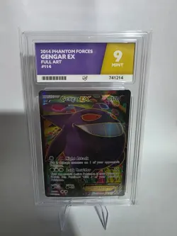 2014 POKEMON XY PHANTOM FORCES #114 FULL ART/GENGAR EX ACE 9 - Image 1