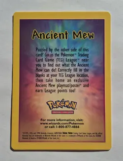 Pokemon - Ancient Mew Details Promo 2000 Insert Card - creased - Image 1