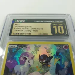 Pokemon TCG Sleepy Mew GG10/GG70 Crown Zenith: Galarian Gallery CGC 10 PRISTINE - Image 5