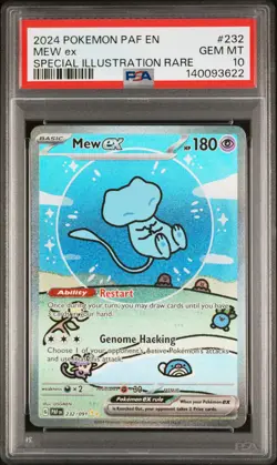 2024 POKEMON PAF EN-PALDEAN FATES SPECIAL ILLUSTRATION RARE #232 MEW EX PSA 10 - Image 1