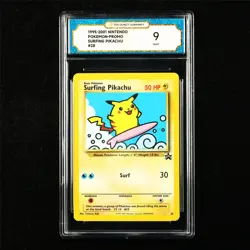 TQG 9 MINT 1995-2001 Pokemon ENG Surfing Pikachu #28 - Image 1