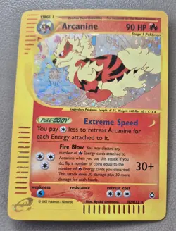 SWIRL 2003 Aquapolis Arcanine Holo Foil Rare H2/H32 WOTC E-Reader Series Pokemon - Image 1