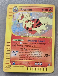 SWIRL 2003 Aquapolis Arcanine Holo Foil Rare H2/H32 WOTC E-Reader Series Pokemon - Image 2
