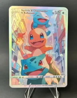 Squirtle, Charmander, Bulbasaur Pokemon Fan Art Card NONTCG CUSTOM LP - Image 2