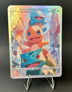 Squirtle, Charmander, Bulbasaur Pokemon Fan Art Card NONTCG CUSTOM LP - Image 4