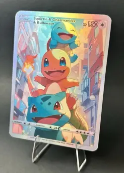Squirtle, Charmander, Bulbasaur Pokemon Fan Art Card NONTCG CUSTOM LP - Image 5