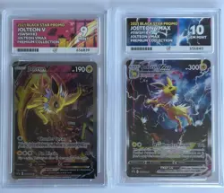 Pokemon Joleon V & Jolteon VMAX SWSH 183/184 Black Star Promo ACE 9 & ACE 10 - Image 1