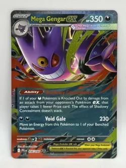 Mega Gengar ex 056/094 Double Rare Holo Card Phantasmal Flames Pokemon TCG NM - Image 1