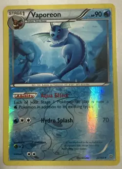 Pokemon TCG - VAPOREON - 22/98 - REVERSE HOLO - XY: ANCIENT ORIGINS (2015) NM/M - Image 1