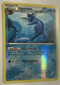 Pokemon TCG - VAPOREON - 22/98 - REVERSE HOLO - XY: ANCIENT ORIGINS (2015) NM/M - Image 2