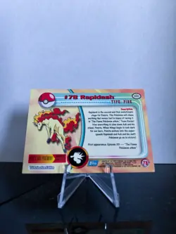 Pokemon - Topps 1999 - Rapidash #78 - NH - TV Animation Series - Blue Logo - Image 2