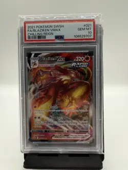 BLAZIKEN VMAX #021 PSA 10 2021 SWSH FA Chilling Reign Pokemon - Image 1