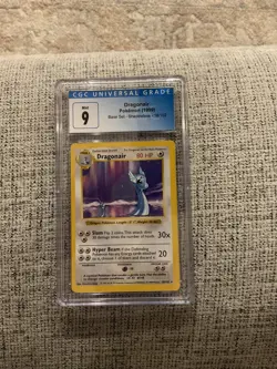 1999 Pokemon Base Set Unlimited Shadowless Dragonair 18/102 CGC 9 WOTC - Image 1