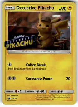 Detective Pikachu - (Stamped) SM190 SM Promos LP- Pokemon Card TCG - Image 1