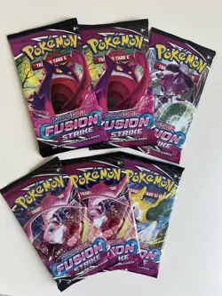 6x Pokemon TCG Fusion Strike Booster Packs - Sealed - Image 1