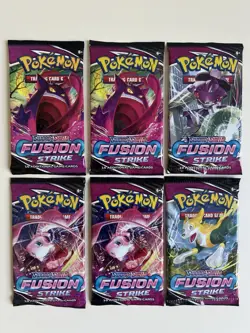 6x Pokemon TCG Fusion Strike Booster Packs - Sealed - Image 2