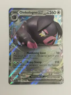 Oinkologne EX 158/198 Scarlet & Violet Base Set Double Rare Pokemon TCG Card - Image 1