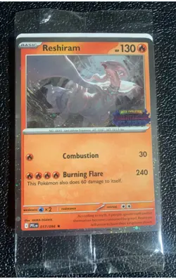 Pokemon TCG: Reshiram 017/094 | Phantasmal Flames Stamped Promo | SEALED - Image 1