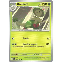 Breloom - 007/162 - Common - Temporal Forces - Pokemon - NM/M - Image 1