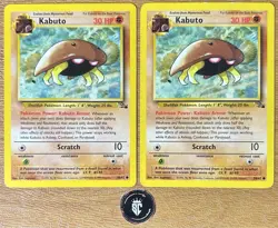 Lot Of 2 Kabuto - Unlimited Edition - Vintage Pokemon TCG Jungle 50/64 - Image 1