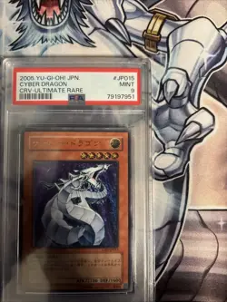 Yugioh Cyber Dragon Ultimate Rare CRV-JP015 Japanese PSA 9 - Image 2