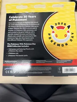 Pokemon Day 2026 Collection New Sealed TCG Pikachu Promo 30th Anniversary - Image 3