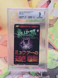 1998 Japanese Pokemon Center Phone Card Mewtwo Strikes Back - BGS 9 - Image 1