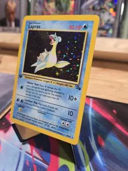 Pokemon TCG Lapras 1st Edition Holo Rare Card Fossil, 10/62 Lp - Image 3