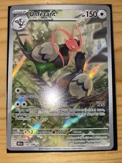 Unfezant 150/086 Pokemon TCG White Flare Black Bolt Illustration Rare Card - Image 2