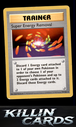 Super Energy Removal 079/102 Pokemon Rare Base Set (Shadowless) Card MP - Image 1