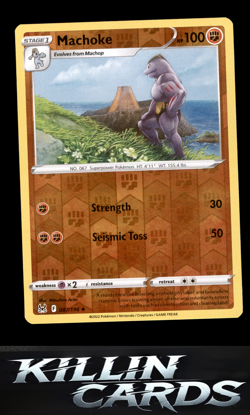Reverse Holofoil Machoke 087/196 Pokemon Uncommon SWSH11: Lost Origin Card NM - Image 1