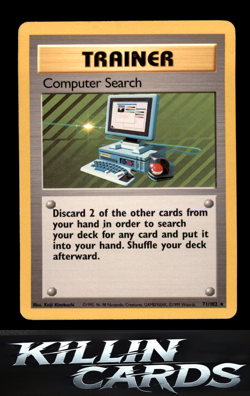 Computer Search 071/102 Rare Base Set Pokemon Card LP - Image 1