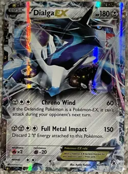 Dialga EX 62/119 - XY Phantom Forces Holo Rare Pokemon TCG 2014 - LP/MP Card - Image 1