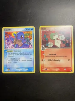 Pokemon Lot Of 2 Vintage Common Cards. Squirtle, Raltz - Image 1