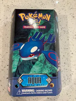 POKEMON 2004 TEAM AQUA (NO CARDS) BOX, RULE BOOK, CARD LIST, AND BENCH - Image 4