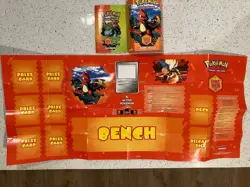 POKEMON 2004 EX FIRE RED BOX (NO CARDS) RULE BOOK, CARD LIST, AND BENCH - Image 1