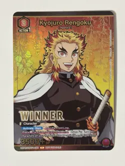 Demon Slayer Rengoku Union Arena Kyojuro Rengoku Winner Promo Card - Image 1