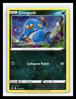 💥 Croagunk - (Cosmos Holo) Promo SWSH: Sword & Shield Promo Cards SWSH245 - Image 1