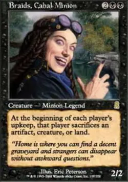 Heavy Play, English MTG Regular Braids, Cabal Minion Odyssey Magic the Gathering - Image 1